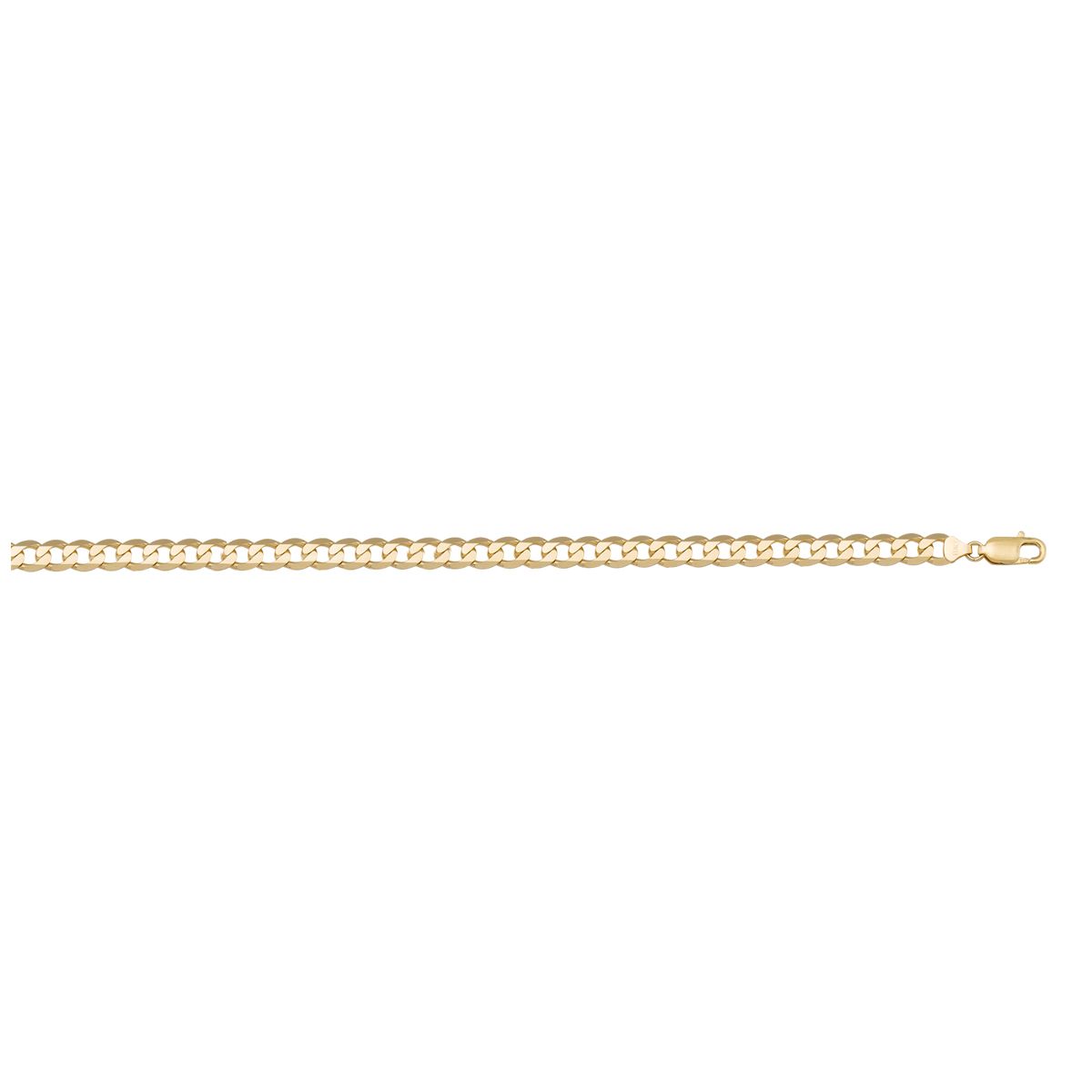 ACRB04, Gold Anklet, Open Curb, Yellow or White Gold