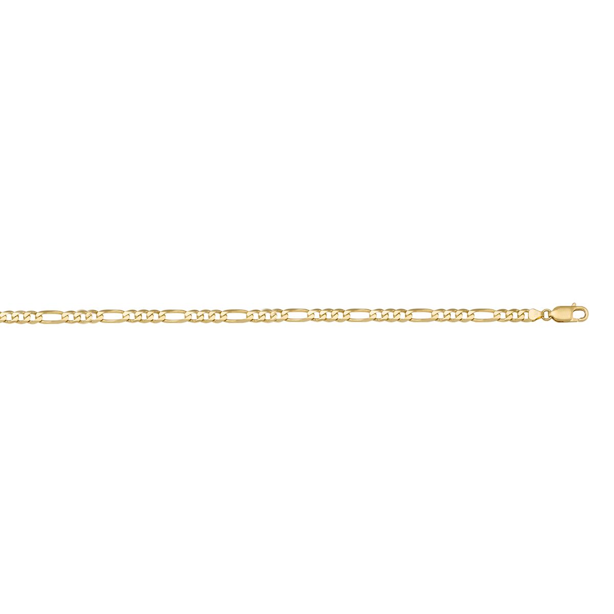 AFIG01,  Gold Anklet, Figaro, Yellow or White Gold