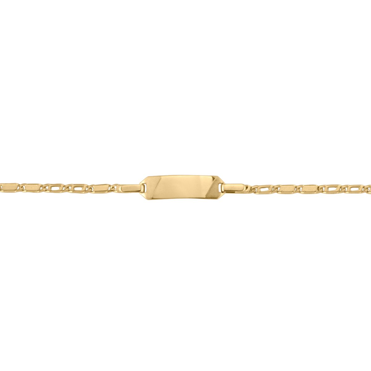 B0102, Gold Bracelet, Engravable ID, Yellow or White Gold