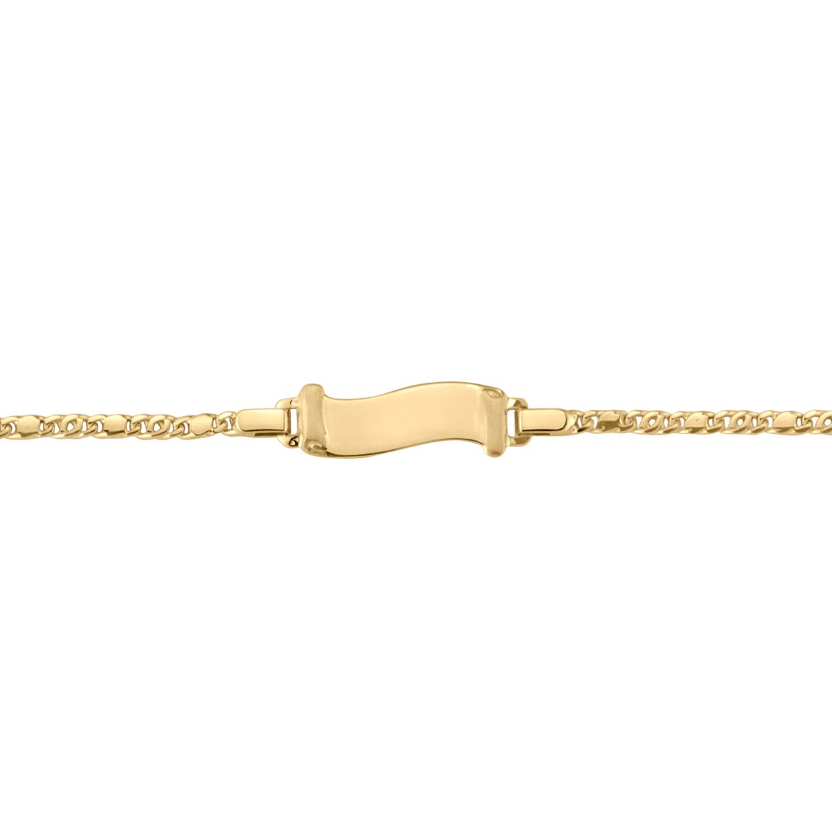 B0105, Gold Bracelet, Engravable ID, Yellow or White Gold