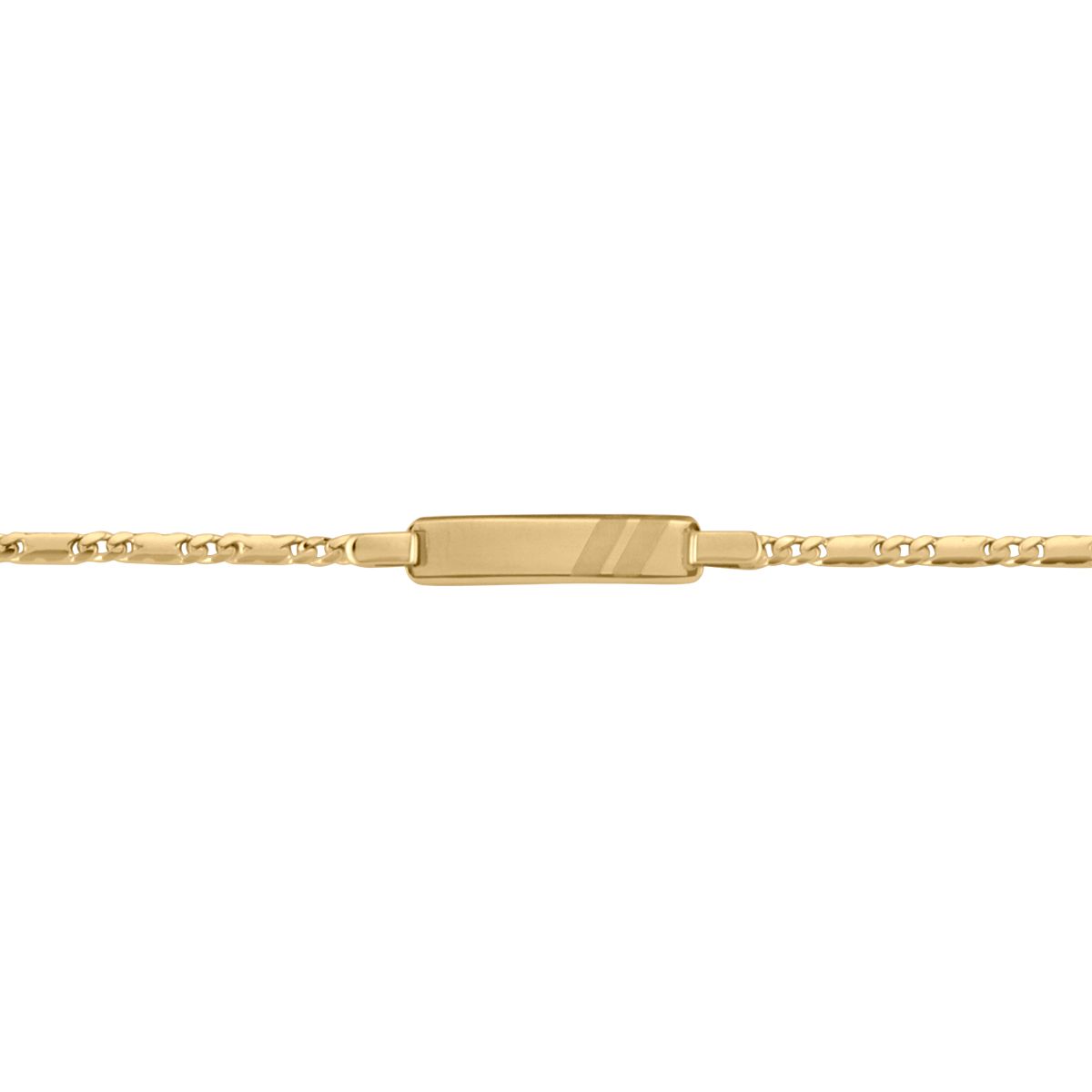 B0106, Gold Bracelet, Engravable ID, Yellow and White Gold