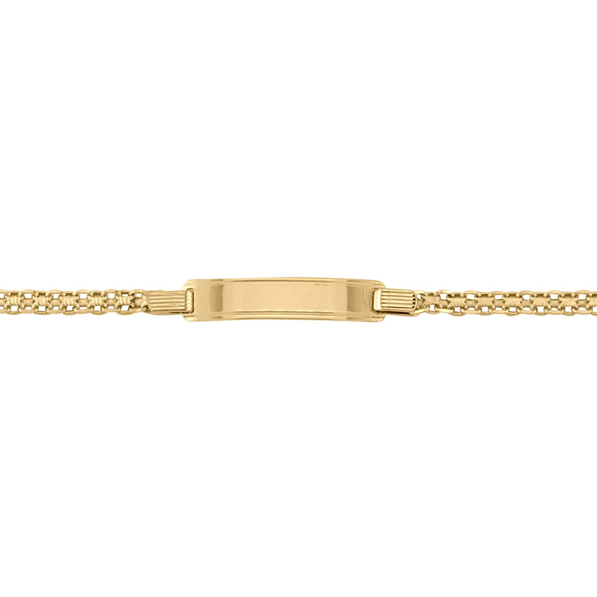 B0107, Gold Bracelet, Engravable ID, Yellow Gold