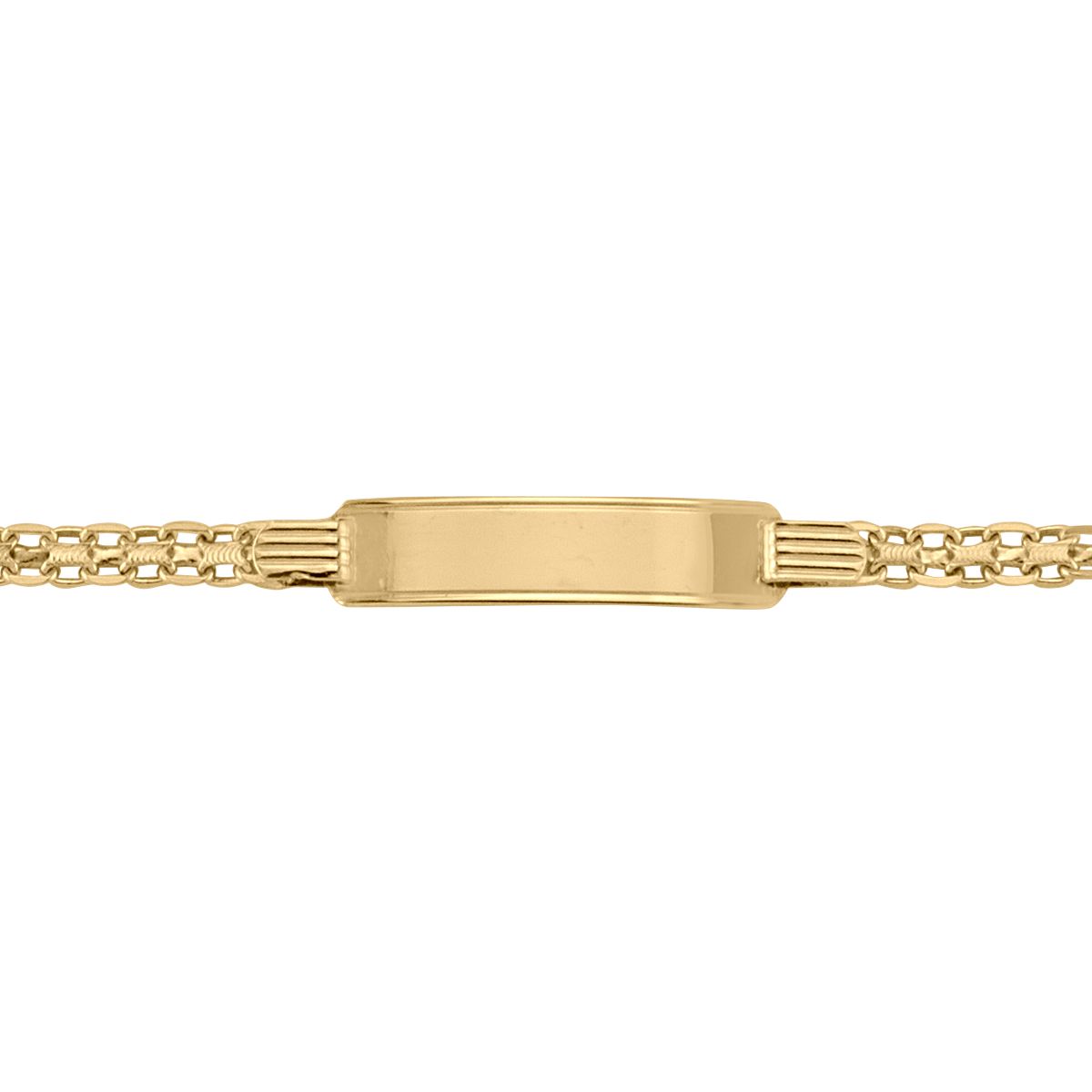 B0107, Gold Bracelet, Engravable ID, Yellow Gold