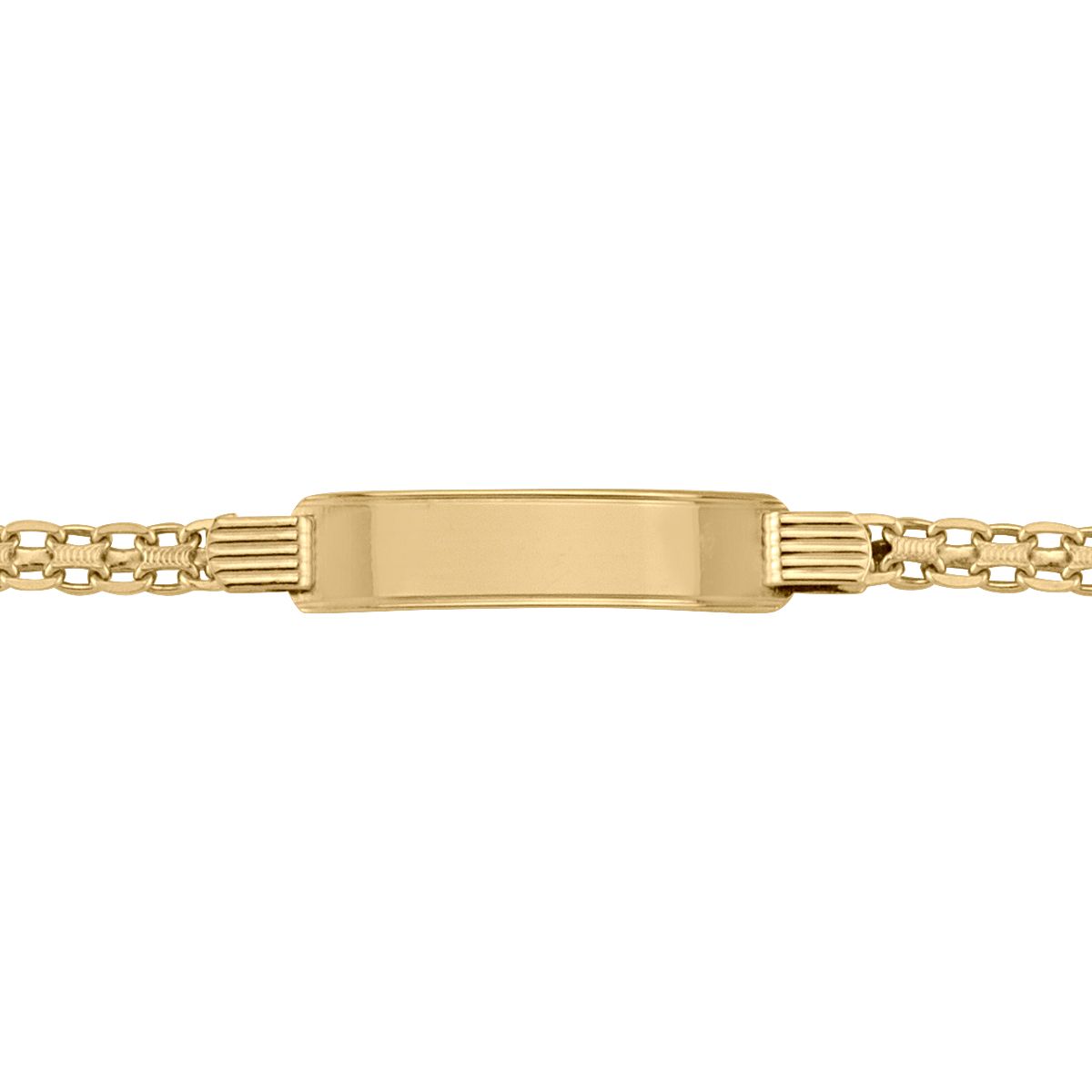 B0107, Gold Bracelet, Engravable ID, Yellow Gold