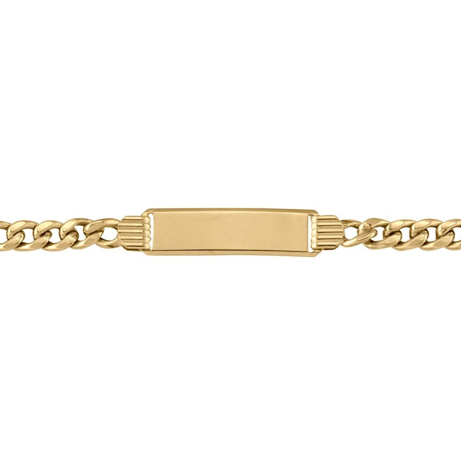 B0108, Gold Bracelet, Engravable ID, Yellow Gold