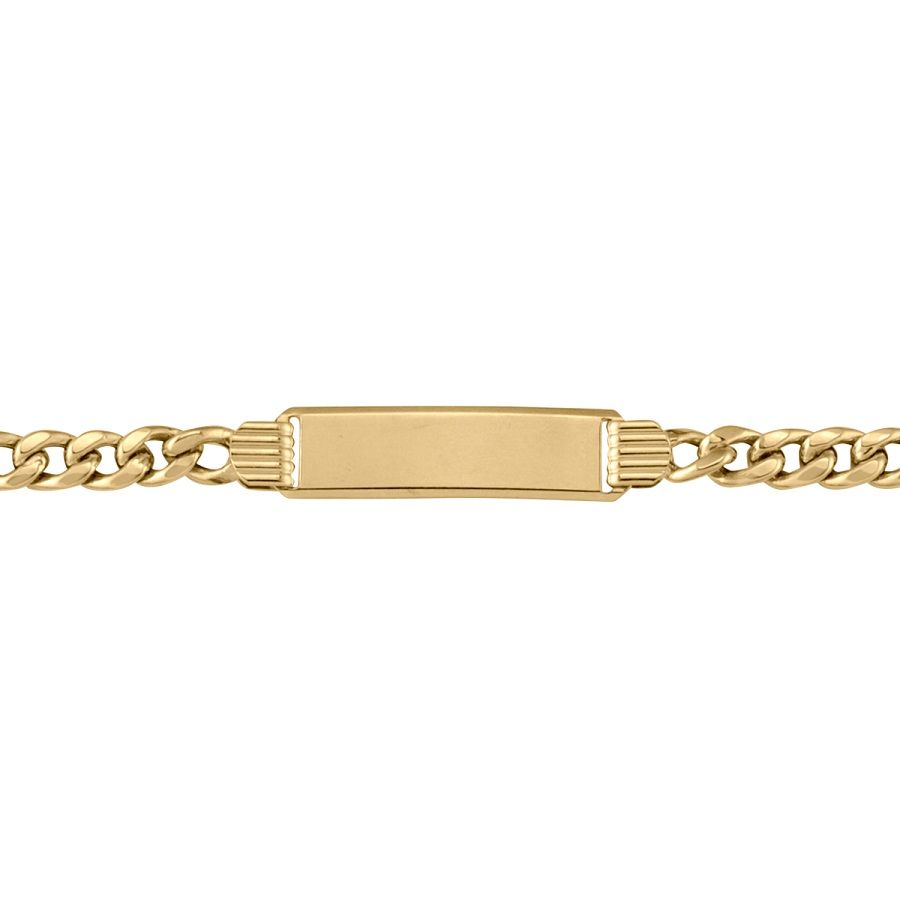 B0108, Gold Bracelet, Engravable ID, Yellow Gold
