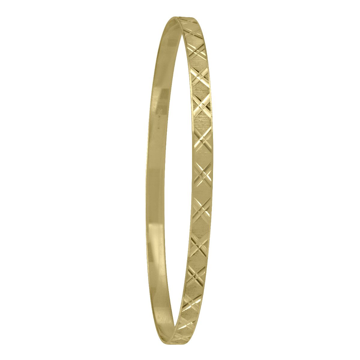 BBG0106, Gold Bangle, Slip On Bangle, Yellow or White Gold