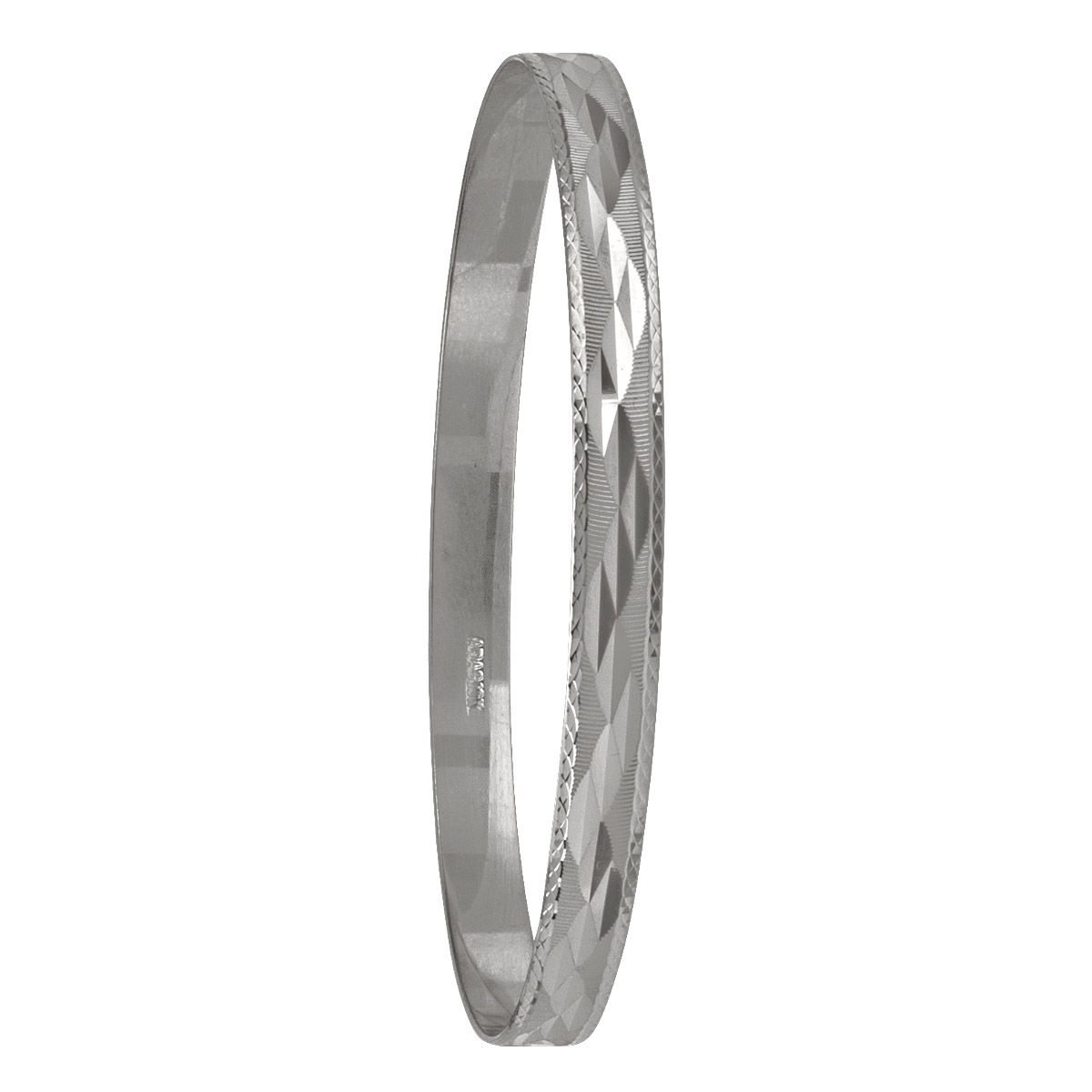 BBG0108, Gold Bangle, Slip On Bangle, Yellow or White Gold