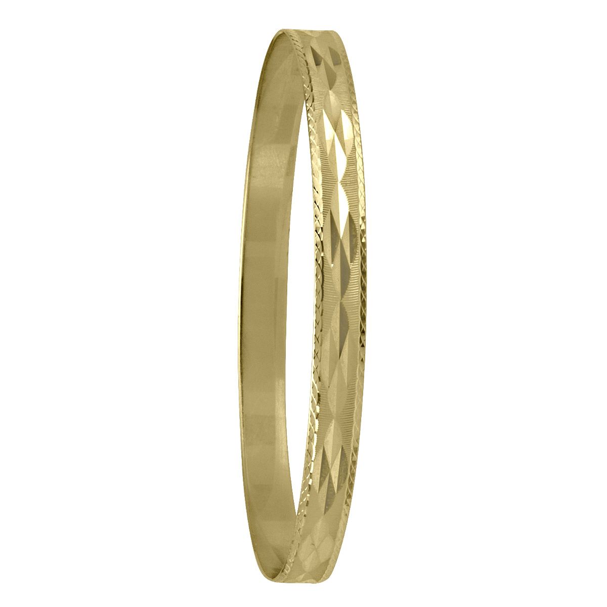 BBG0108, Gold Bangle, Slip On Bangle, Yellow or White Gold