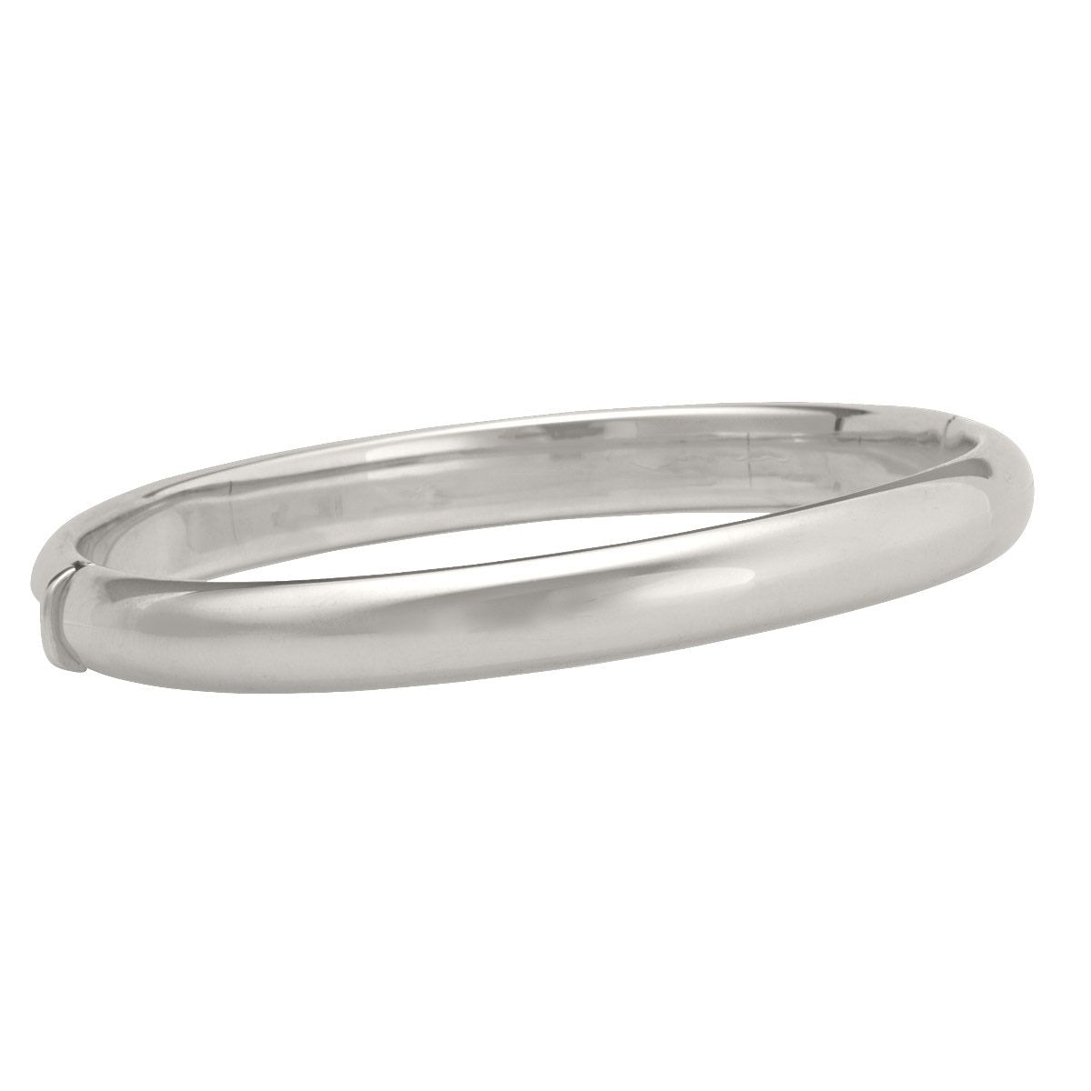 BBG0203, Gold Bangle, Hinged, White Gold