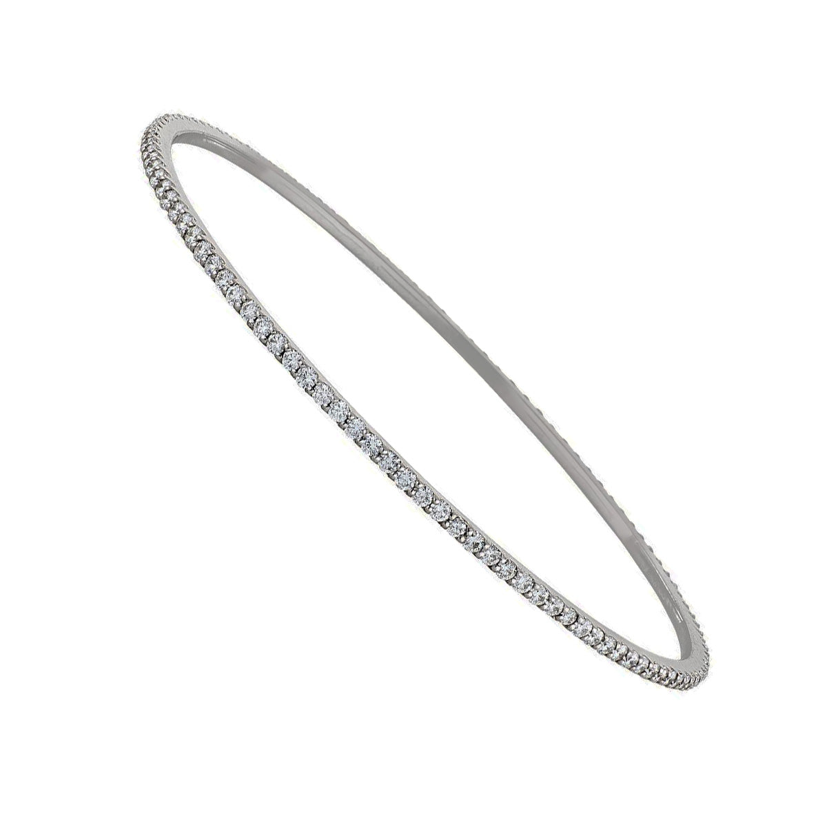 BBGD0101, Gold Bangle, Slip On, Diamond, Single Row