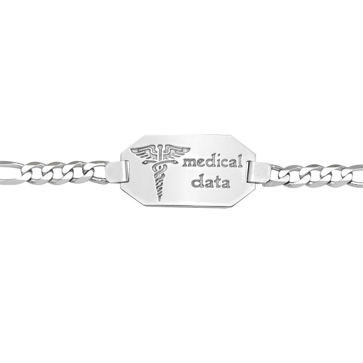 BM0102, Gold Bracelet, Medical ID, Yellow or White Gold, Engravable