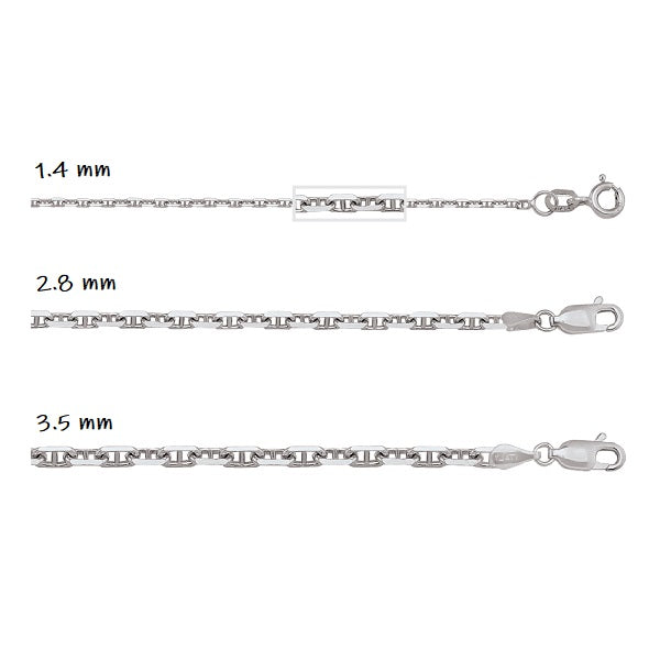 CANC01C, Gold Chain, Anchor, 2.2 mm, Yellow Gold