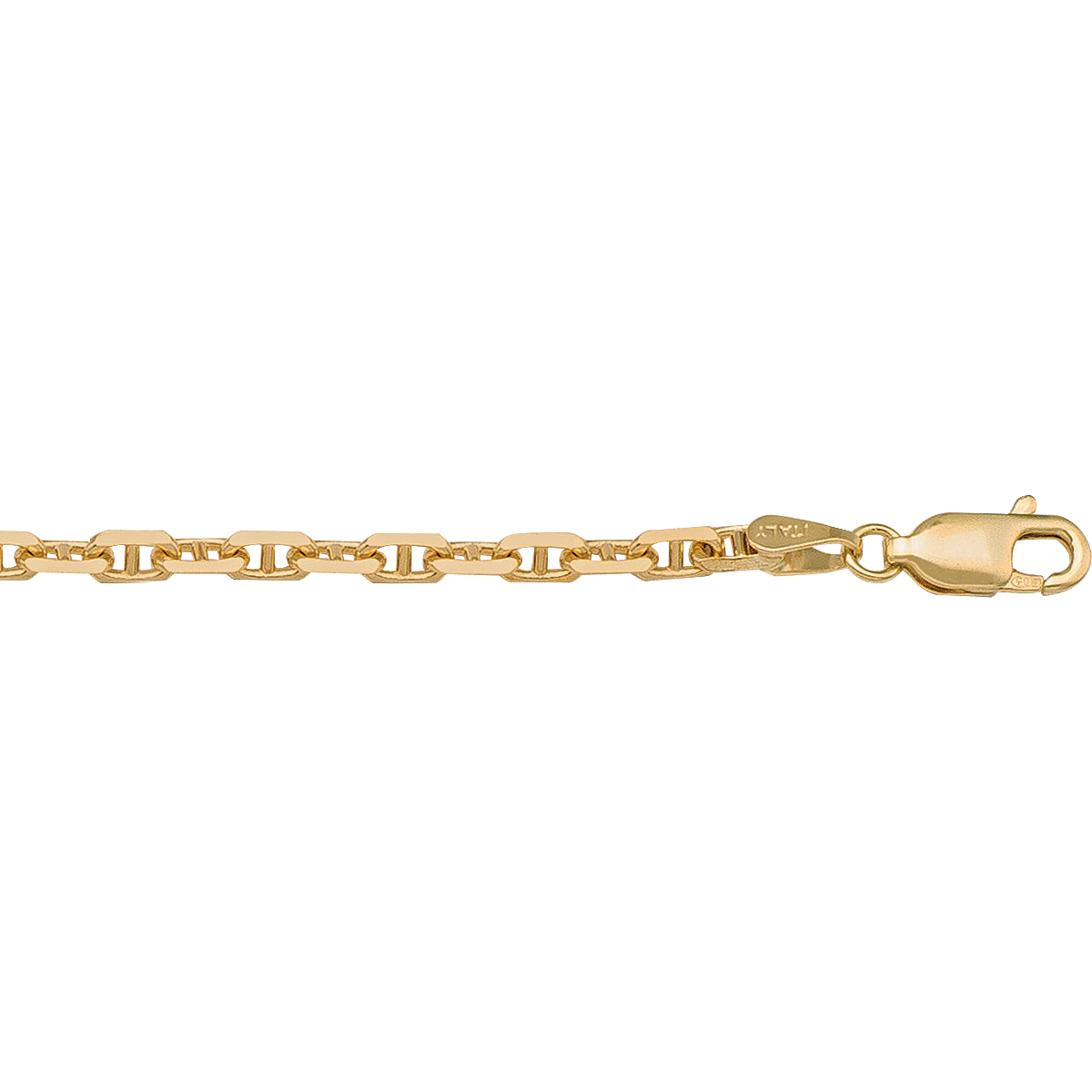 CANC01A, Gold Chain, Anchor, 1.4 mm, Yellow or White Gold