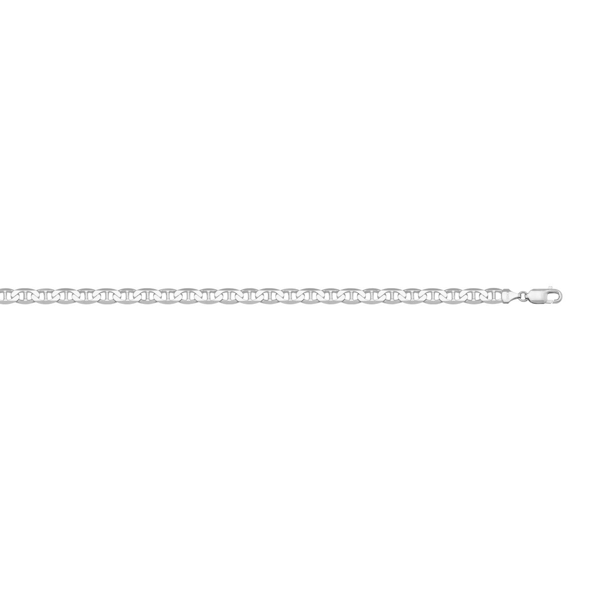 CANC04, Gold Chain, Flat Anchor, White Gold, 2.0 to 3.6 mm