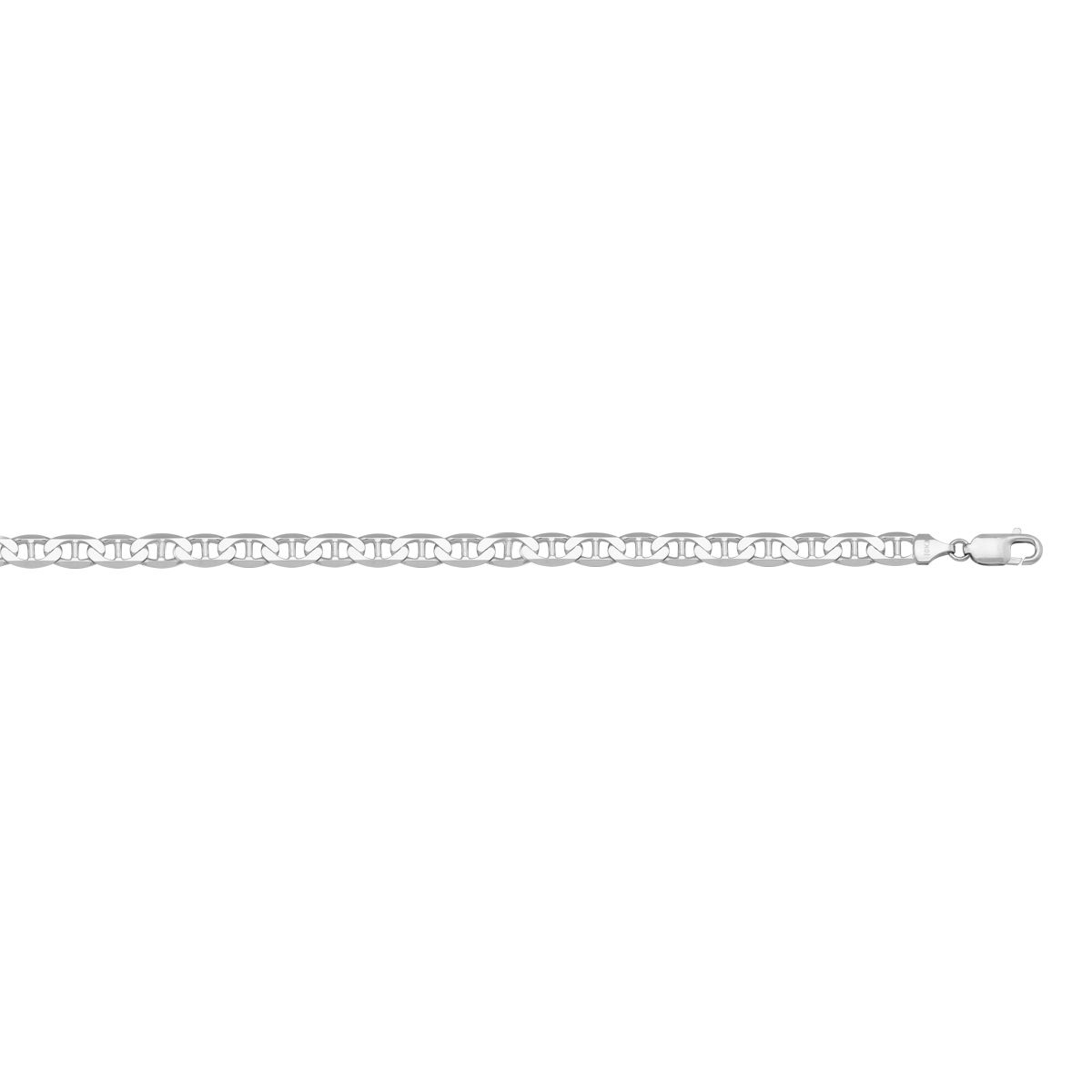 CANC04, Gold Chain, Flat Anchor, White Gold, 2.0 to 3.6 mm