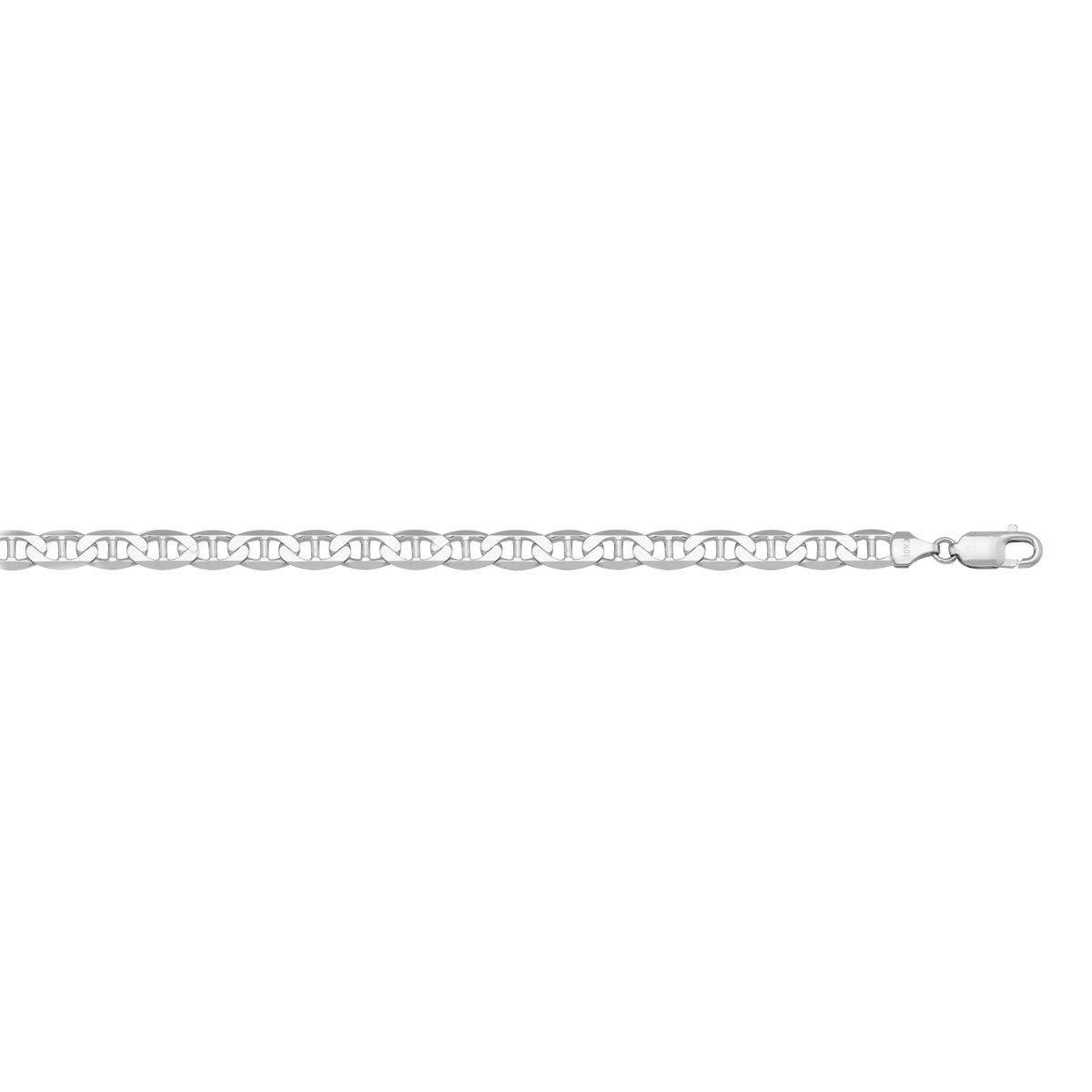 CANC04, Gold Chain, Flat Anchor, White Gold, 2.0 to 3.6 mm