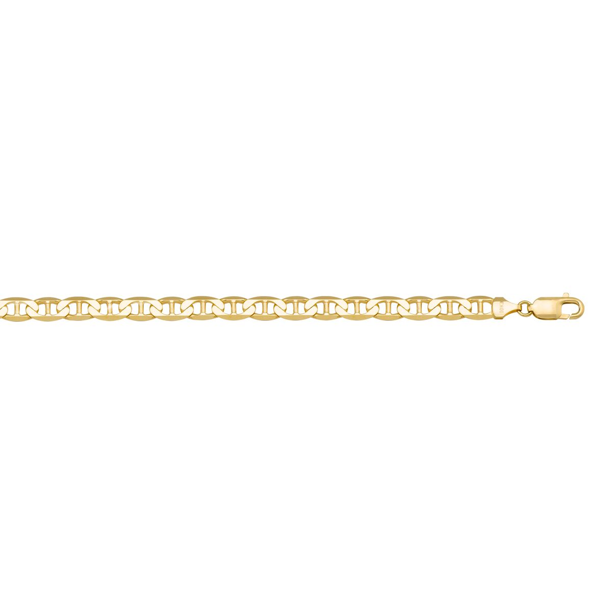 CANC04, Gold Chain, Flat Anchor, Yellow Gold, 4.5 to 7.5 mm