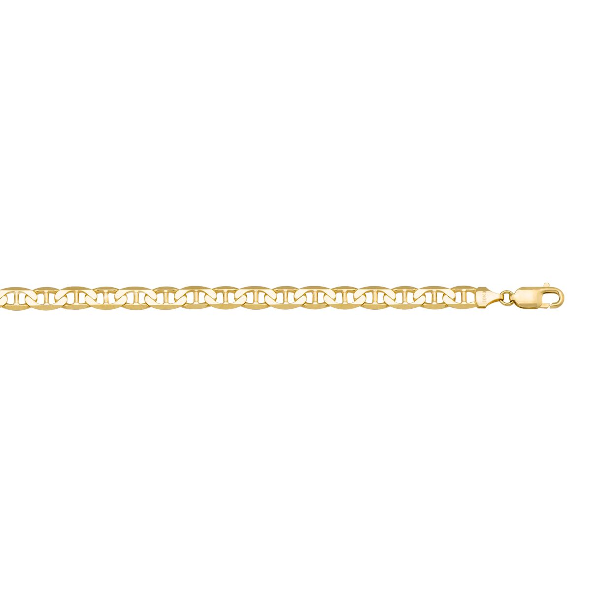 CANC04, Gold Chain, Flat Anchor, Yellow Gold, 4.5 to 7.5 mm