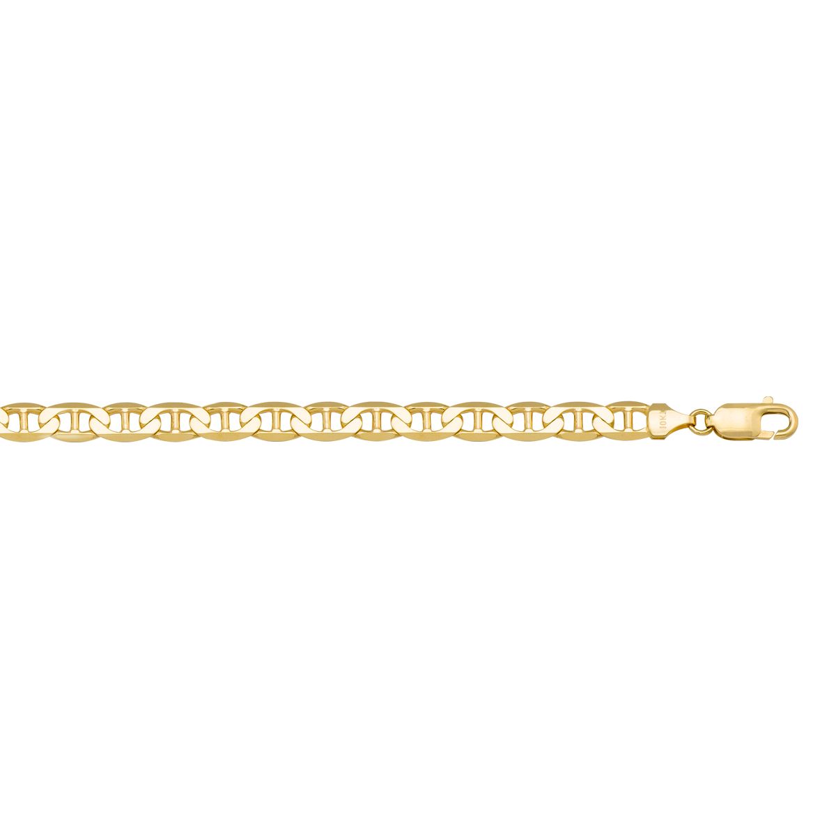 CANC04, Gold Chain, Flat Anchor, Yellow Gold, 4.5 to 7.5 mm