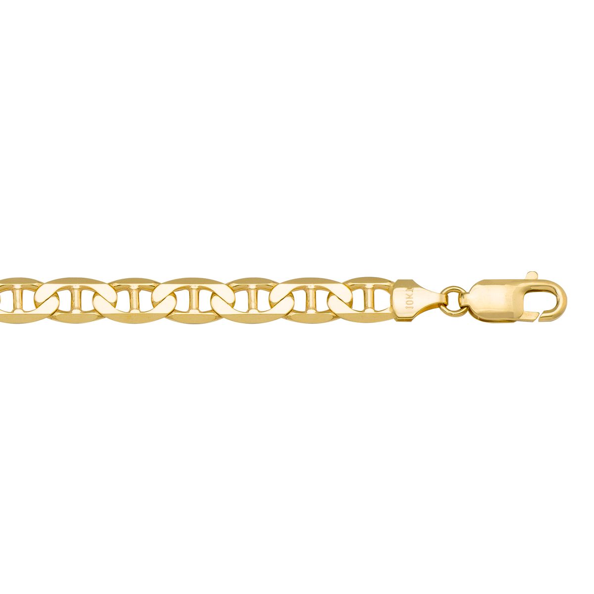 CANC04, Gold Chain, Flat Anchor, Yellow Gold, 4.5 to 7.5 mm
