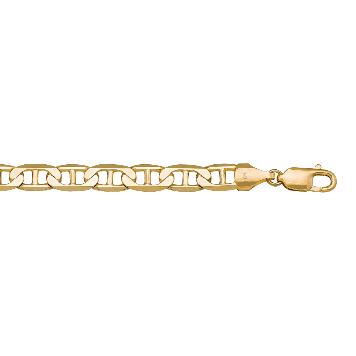 CANC04, Gold Chain, Flat Anchor, Yellow Gold, 2.0 to 3.6 mm