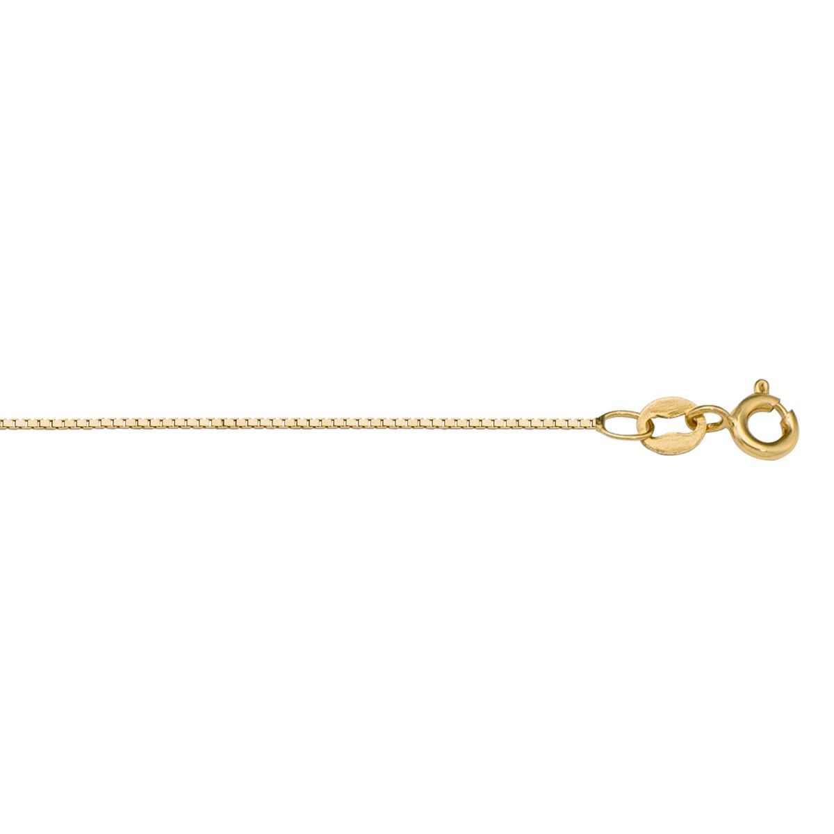 CBX01, Gold Chain, Box, Yellow Gold, 0.6 to 1.3 mm