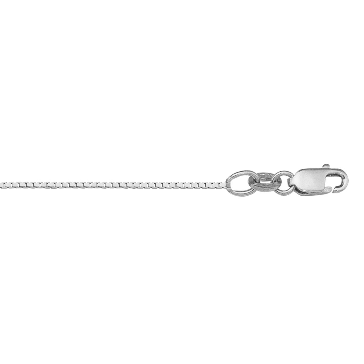 CBX01, Gold Chain, Box, White Gold, 0.6 to 1.3 mm