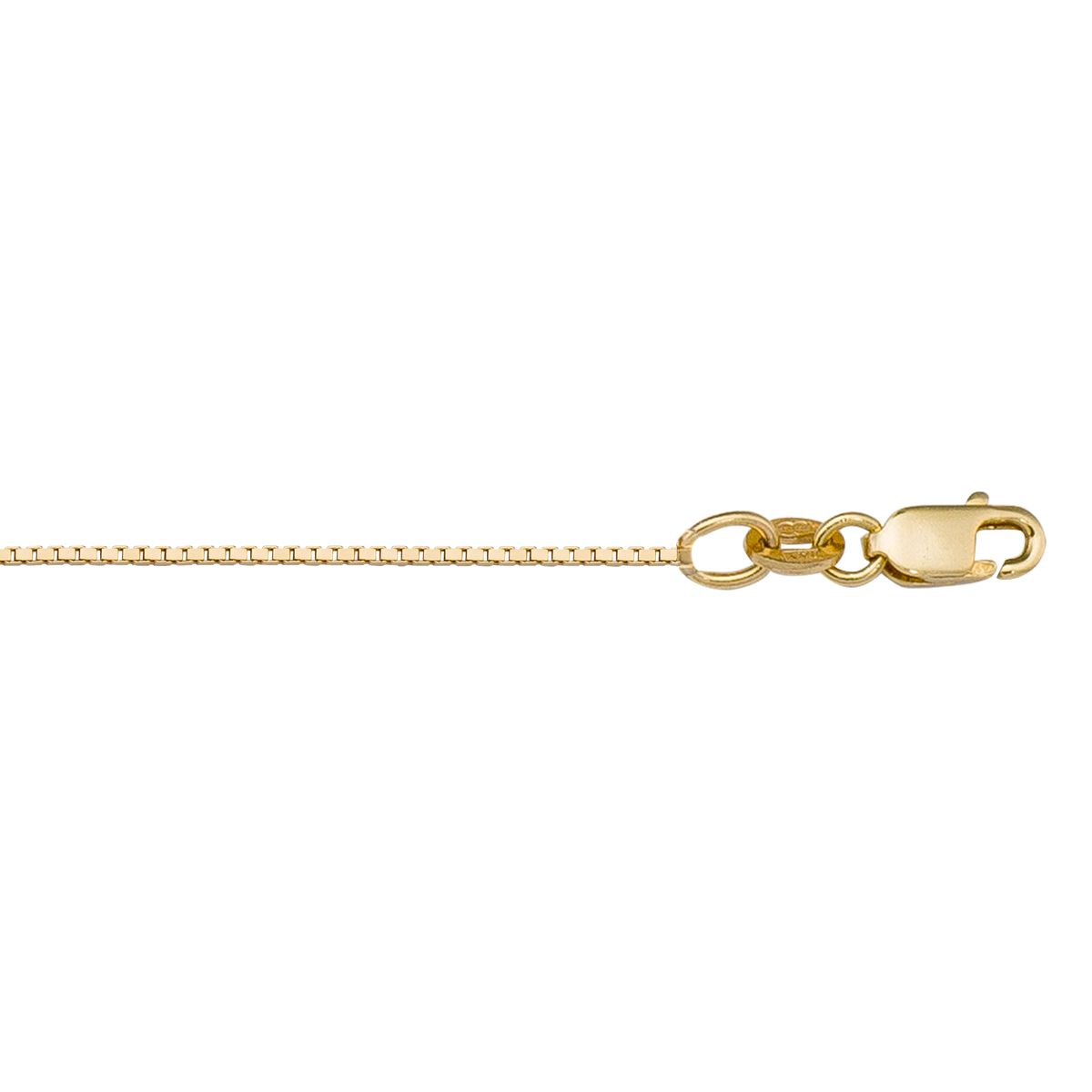 CBX01, Gold Chain, Box, Yellow Gold, 0.6 to 1.3 mm