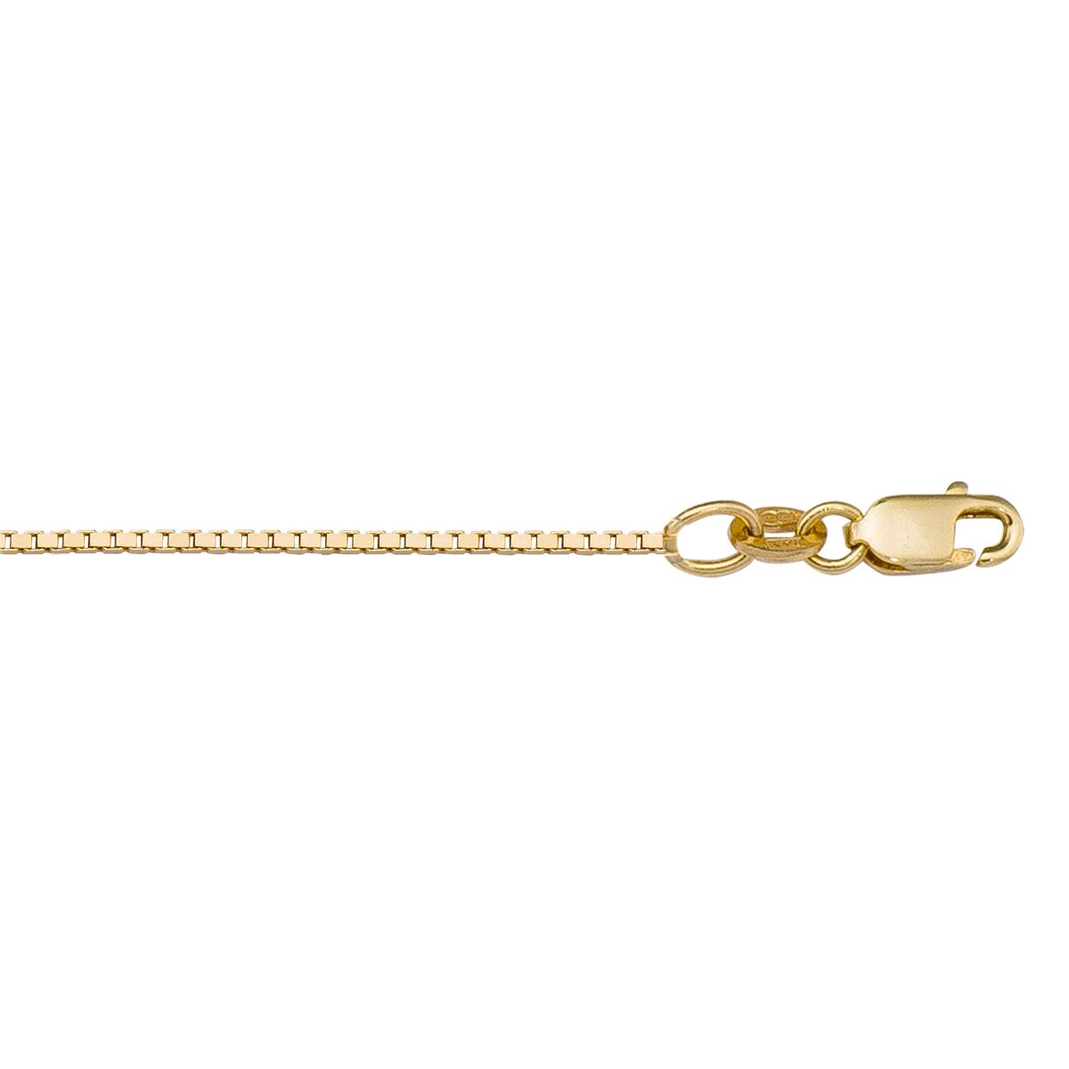 CBX01, Gold Chain, Box, Yellow Gold, 0.6 to 1.3 mm