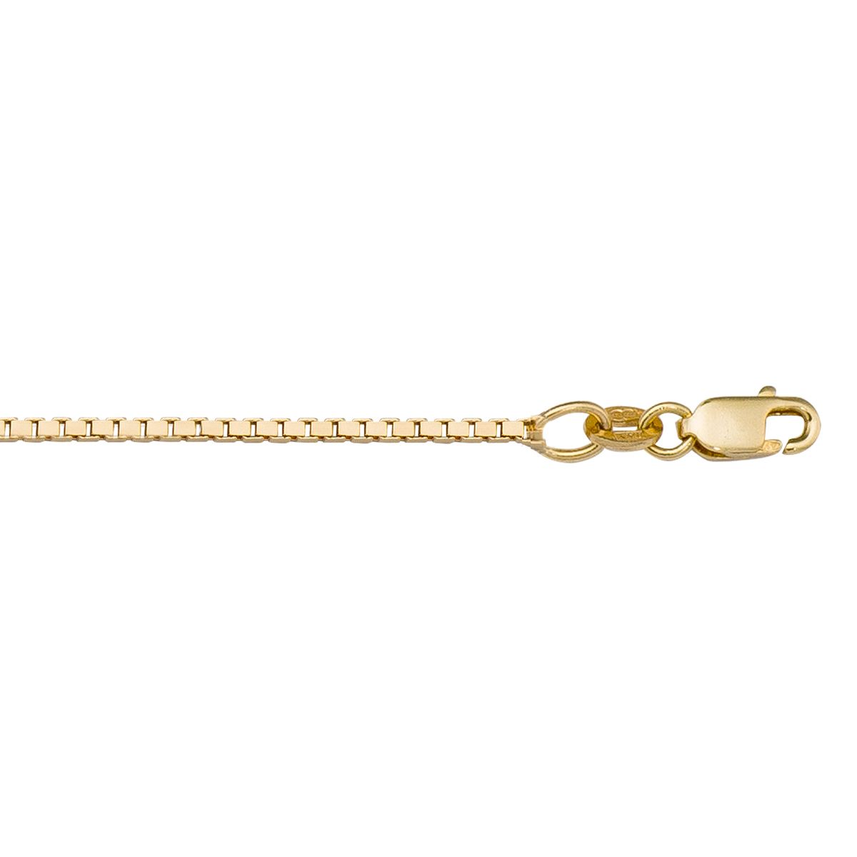 CBX01, Gold Chain, Box, Yellow Gold, 0.6 to 1.3 mm