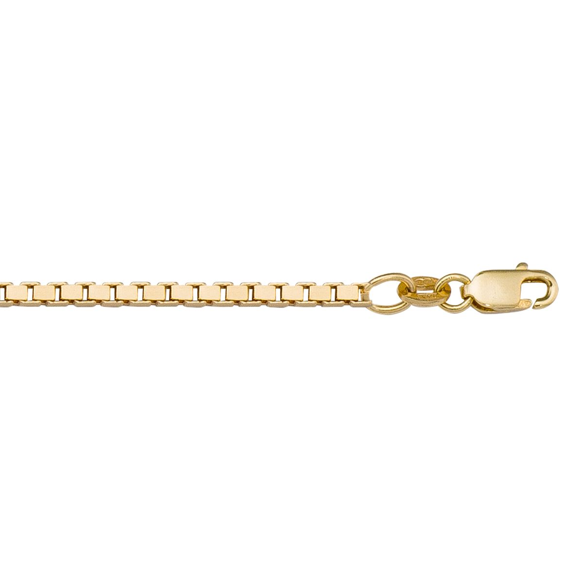 CBX01, Gold Chain, Box, Yellow Gold, 1.5 to 1.9 mm