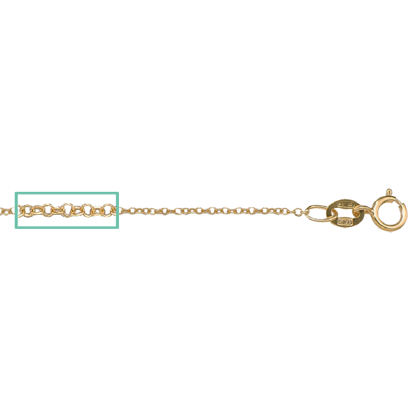 CCBL03, Gold Chain, Open Cable, Yellow Gold