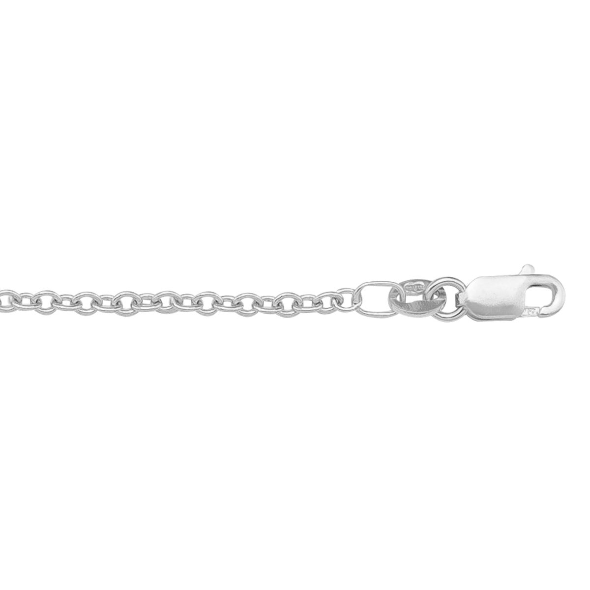CCBL03, Gold Chain, Open Cable, White Gold