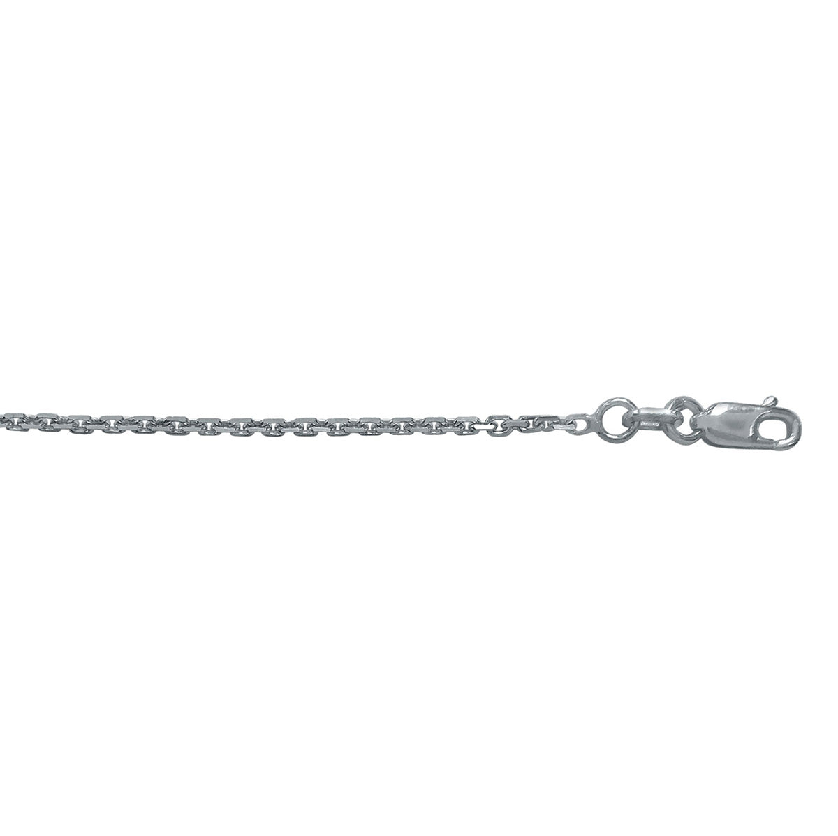 CCBL04, Gold Chain, Oval Cable, White Gold