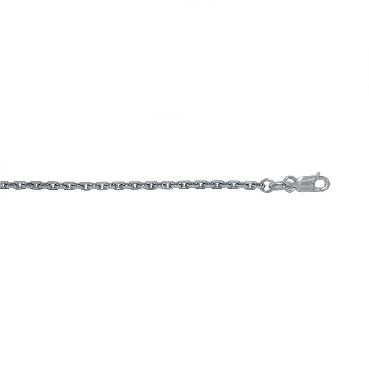 CCBL04, Gold Chain, Oval Cable, White Gold