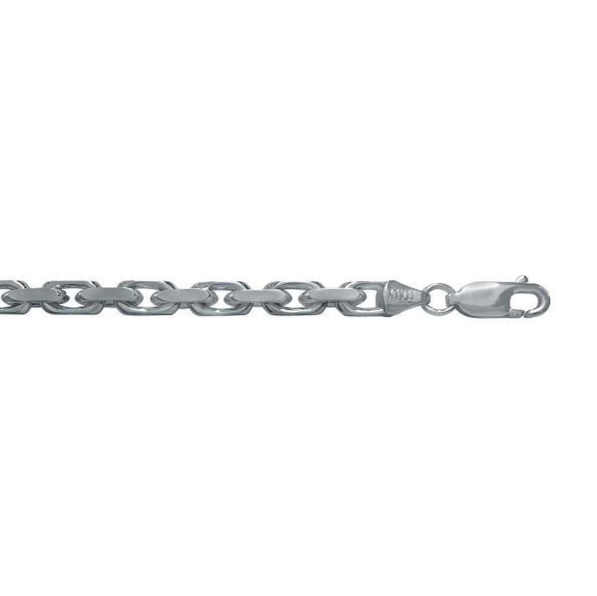 CCBL04, Gold Chain, Oval Cable, White Gold