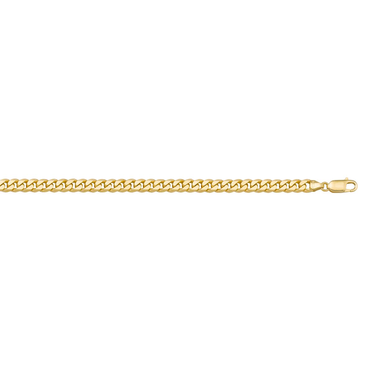 CCRB02, Gold Chain, Flat Beveled Curb, Yellow Gold