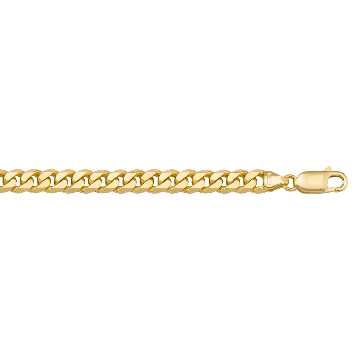 CCRB02, Gold Bracelet, Flat Beveled Curb, Yellow Gold