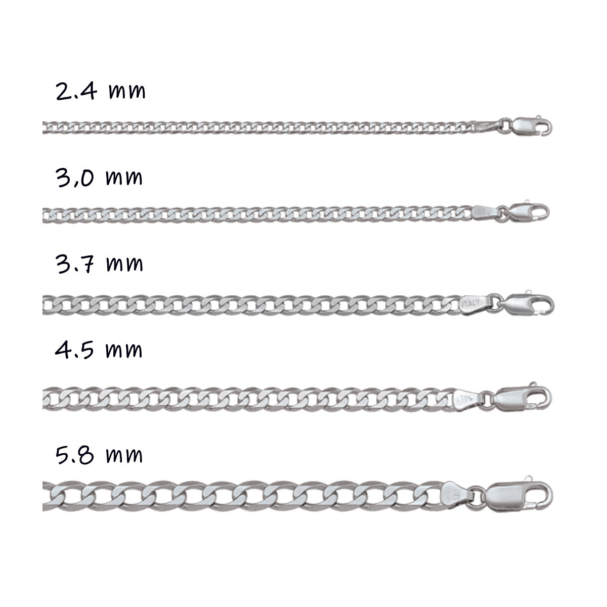 CCRB04, Gold Chain, Open Curb, White Gold