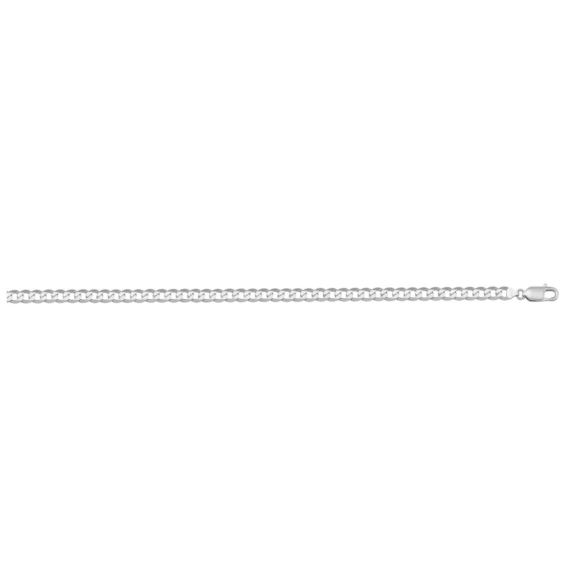 CCRB04, Gold Bracelet, Open Curb, White Gold
