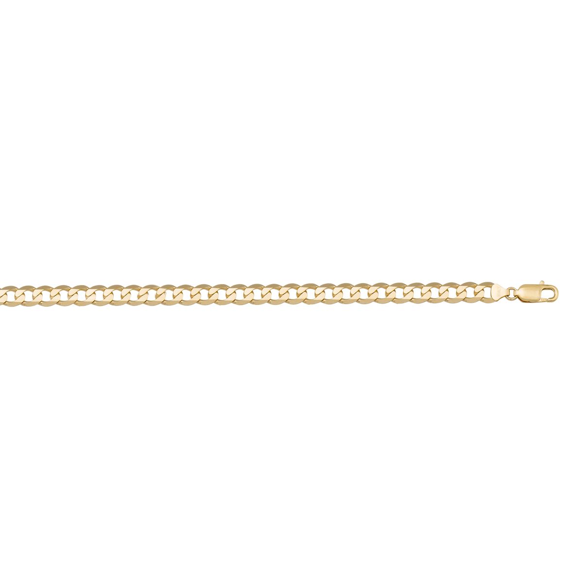 CCRB04, Gold Bracelet, Open Curb, Yellow Gold
