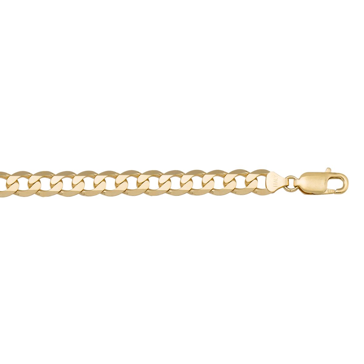 CCRB04, Gold Bracelet, Open Curb, Yellow Gold