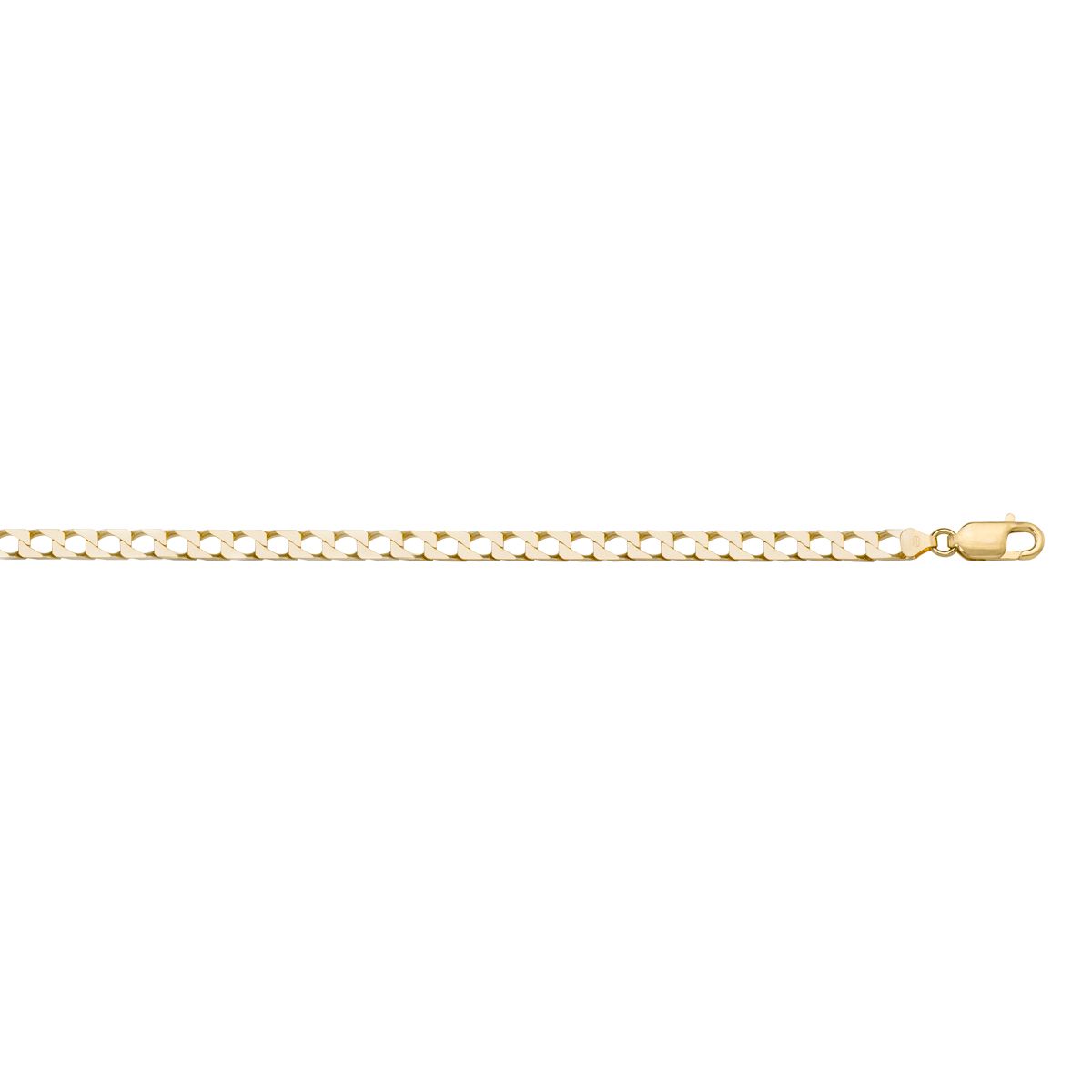 CCRB05, Gold Bracelet, Squared Curb, Yellow Gold