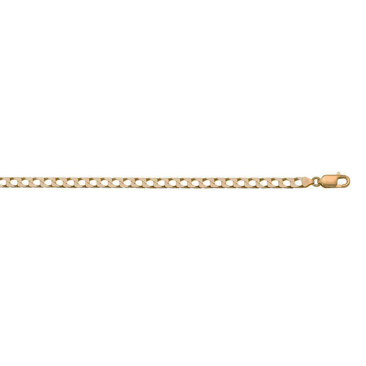 CCRB05, Gold Chain, Squared Curb, Yellow Gold