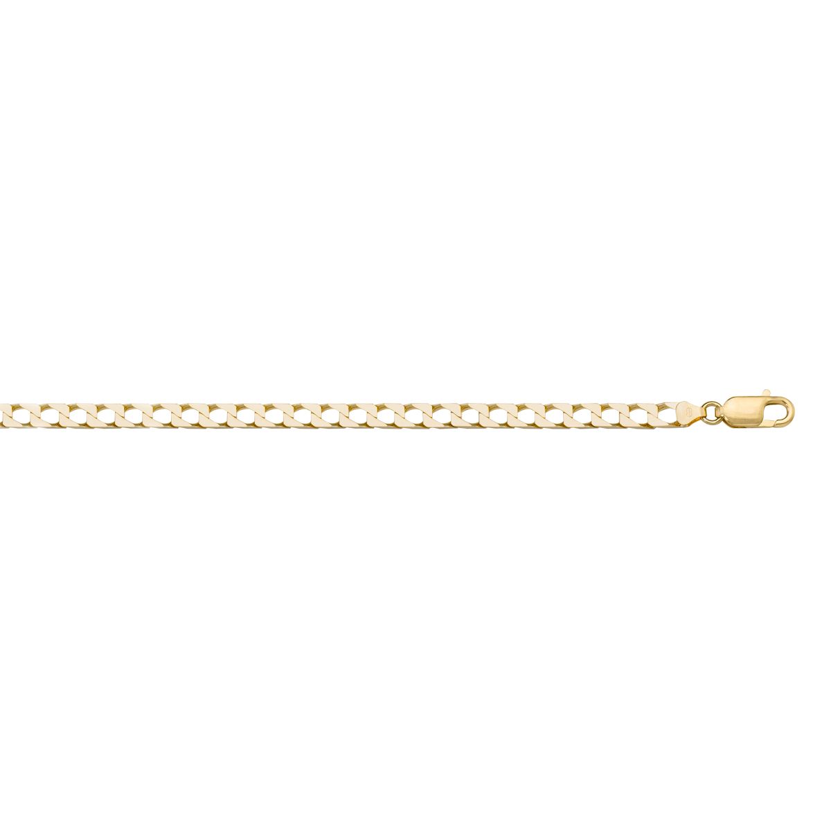 CCRB05, Gold Bracelet, Squared Curb, Yellow Gold