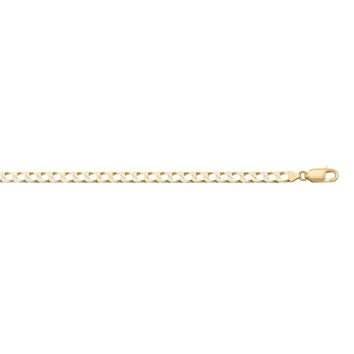 CCRB05, Gold Bracelet, Squared Curb, Yellow Gold
