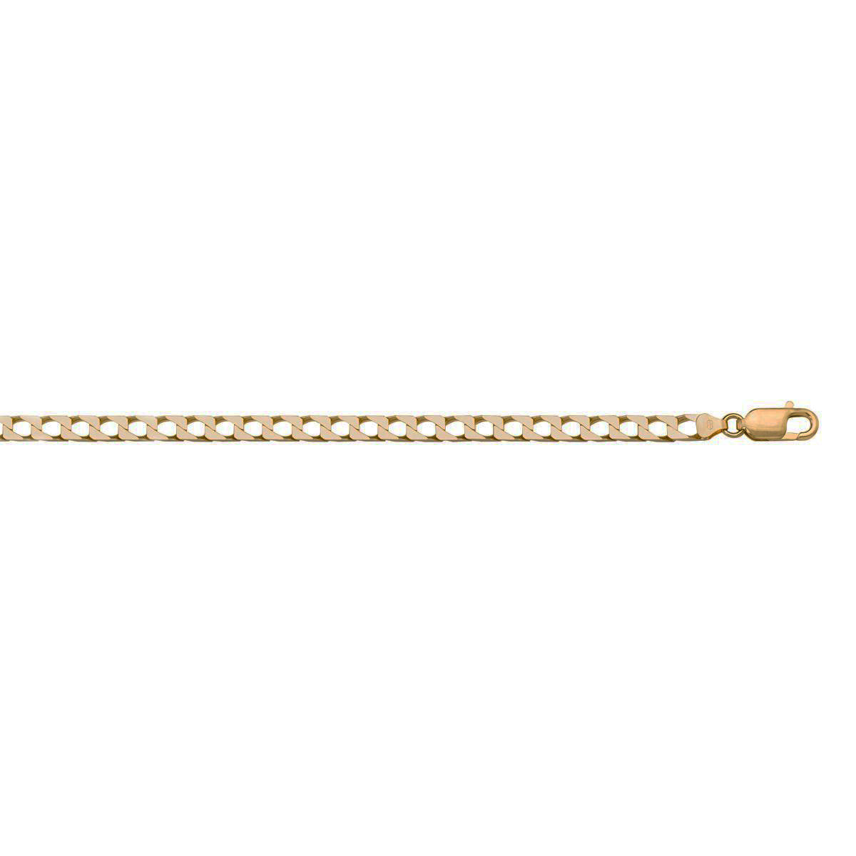 CCRB05, Gold Chain, Squared Curb, Yellow Gold