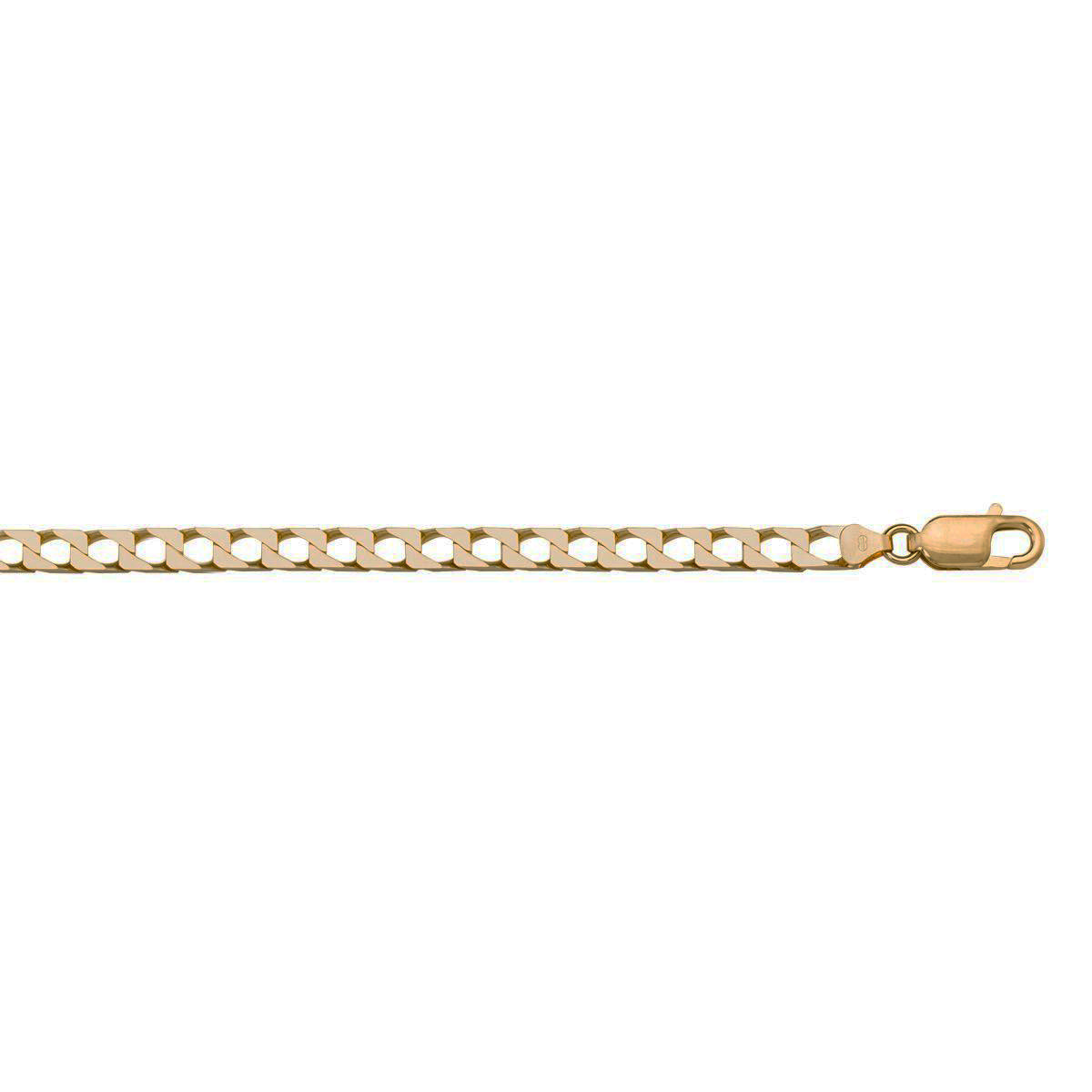 CCRB05, Gold Chain, Squared Curb, Yellow Gold