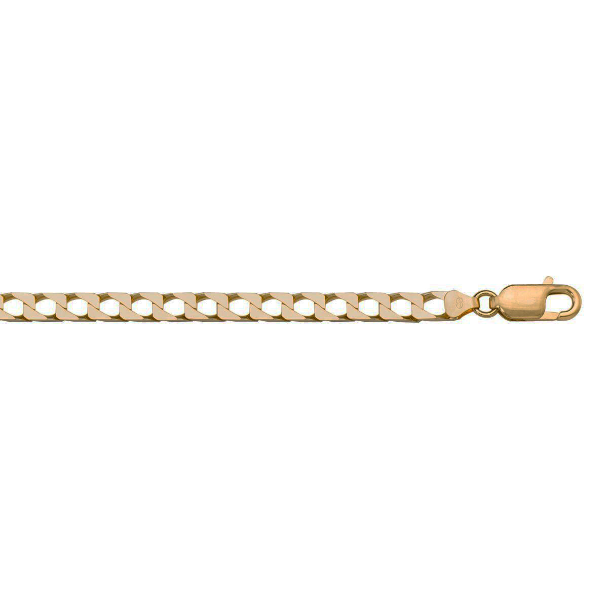 CCRB05, Gold Chain, Squared Curb, Yellow Gold